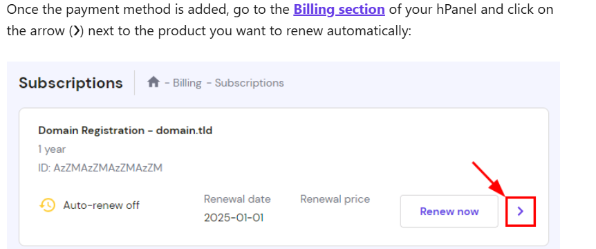 Hostinger domain: auto renewal