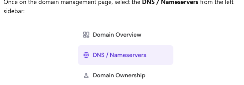 Hostinger domain: DNS MANAGEMENT